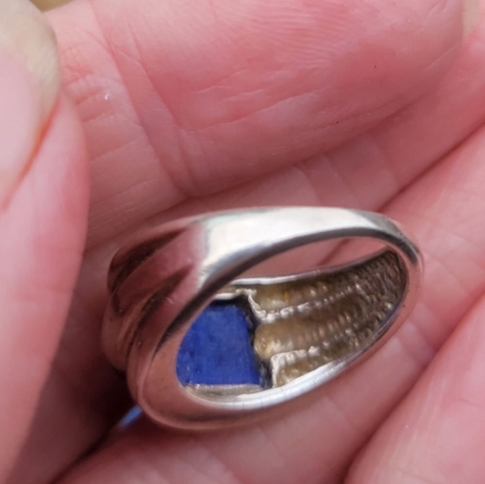 RESERVED DO NOT BUY Sterling Silver Lapis Ring Sz 5.5 - Picture 2 of 2